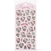 Adesivo Hello Kitty, Puffy em PVC e Feltro, cartela com 37 Adesivos, Spiral - PT 1 UN Adesivo Hello Kitty, Puffy em PVC e Feltro, cartela com 37 Adesivos, Spiral - PT 1 UN