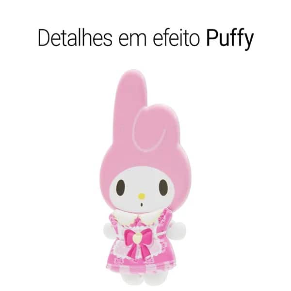 Adesivo My Melody, Puffy em PVC, cartela com 51 Adesivos, Spiral - PT 1 UN Adesivo My Melody, Puffy em PVC, cartela com 51 Adesivos, Spiral - PT 1 UN