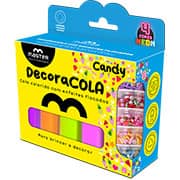 Cola colorida com enfeites flocados Candy, 4 cores neon, EDCCDNV, Master - CX 1 UN Cola colorida com enfeites flocados Candy, 4 cores neon, EDCCDNV, Master - CX 1 UN