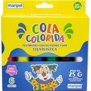 Cola colorida c/6 cores 25g 4006I Maripel CX 1 UN