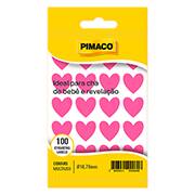 Etiqueta Adesiva para Chá de Bebê, Coração Rosa, 971005, Pimaco - BT 100 UN
