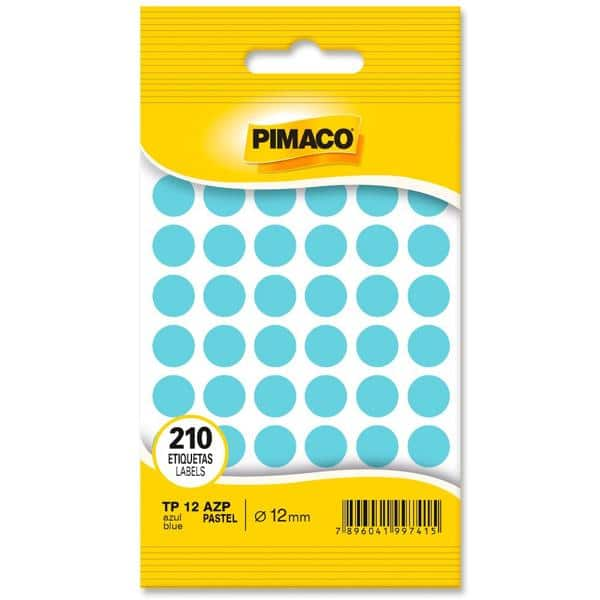 Etiqueta adesiva para codificação 12mm, Azul pastel, 970816, Pimaco - EN 1 UN