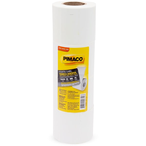 Etiqueta térmica para impressora e balança 60 x 40mm, 1 carreira, TR6040, Pimaco - PT 4 RL