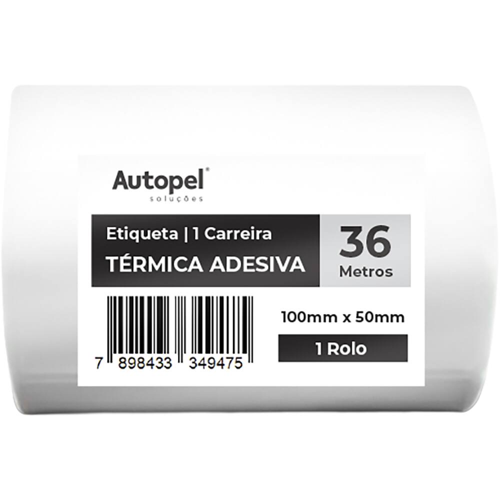 Etiqueta térmica direta 100 x 50mm, 36 metros, Autopel - RL 1 UN