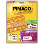 Etiqueta ink-jet/laser Carta 279,4x215,9 p/freezer 4085 Pimaco PT 10 UN Etiqueta ink-jet/laser Carta 279,4x215,9 p/freezer 4085 Pimaco PT 10 UN