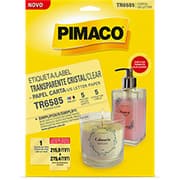 Etiqueta ink-jet / laser, Transparente, 215,9mm x 279,4mm, TR6585 970870, Pimaco - PT 5 UN Etiqueta ink-jet / laser, Transparente, 215,9mm x 279,4mm, TR6585 970870, Pimaco - PT 5 UN