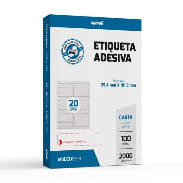 Etiqueta ink-jet/laser Carta 25,4x101,6  6181 Spiral PT 2000 UN