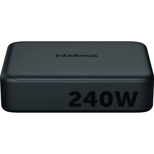 Carregador de mesa para notebook e smartphone, USB-C, 240w, EC-40, Intelbras - CX 1 UN Carregador de mesa para notebook e smartphone, USB-C, 240w, EC-40, Intelbras - CX 1 UN