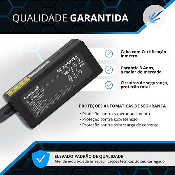 Fonte alimentação p/note Asus biv 90w BB24-ASUS- BestBattery CX 1 UN