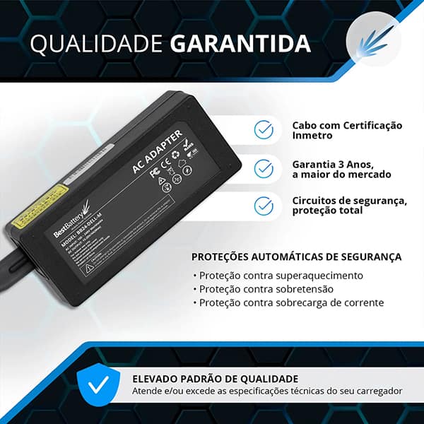 Fonte alimentação p/note Dell biv 90w BB24-DELL- BestBattery CX 1 UN