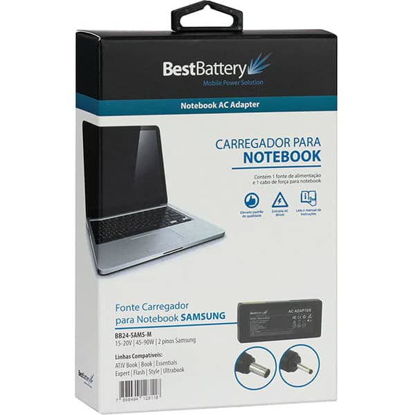 Fonte alimentação p/note Samsung biv 90w BB24-SAMS- BestBattery CX 1 UN