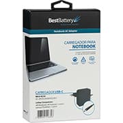 Fonte de alimentação para notebook USB-C, bivolt, 65w, BB20-BC65, BestBattery - CX 1 UN Fonte de alimentação para notebook USB-C, bivolt, 65w, BB20-BC65, BestBattery - CX 1 UN