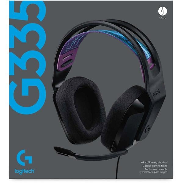 Headset Gamer G335, para PC, PlayStation, Xbox, Nintendo Switch, Mobile, Conexão P3, Driver 40mm, Arco Ajustável, Preto, 981-000977, Logitech G - CX 1 UN