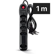 Filtro de linha com 5 tomadas, Bivolt, Preto, 446, Megatron - BT 1 UN Filtro de linha com 5 tomadas, Bivolt, Preto, 446, Megatron - BT 1 UN