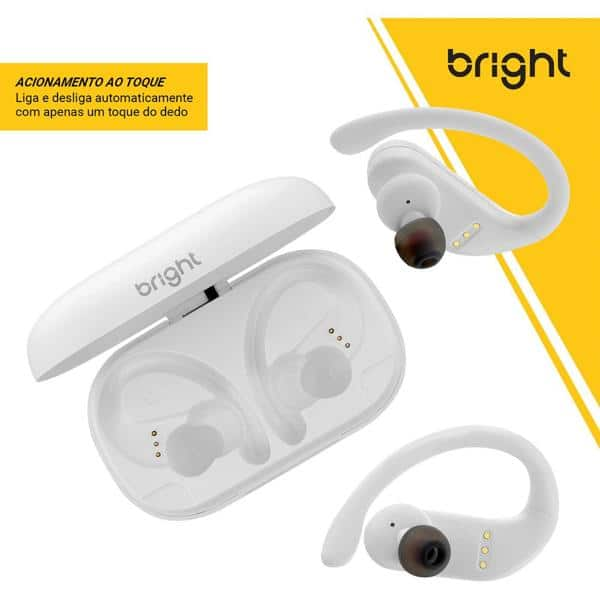 Fone de Ouvido bth Sport resistente à agua, Branco, FN571, Bright - BT 1 UN