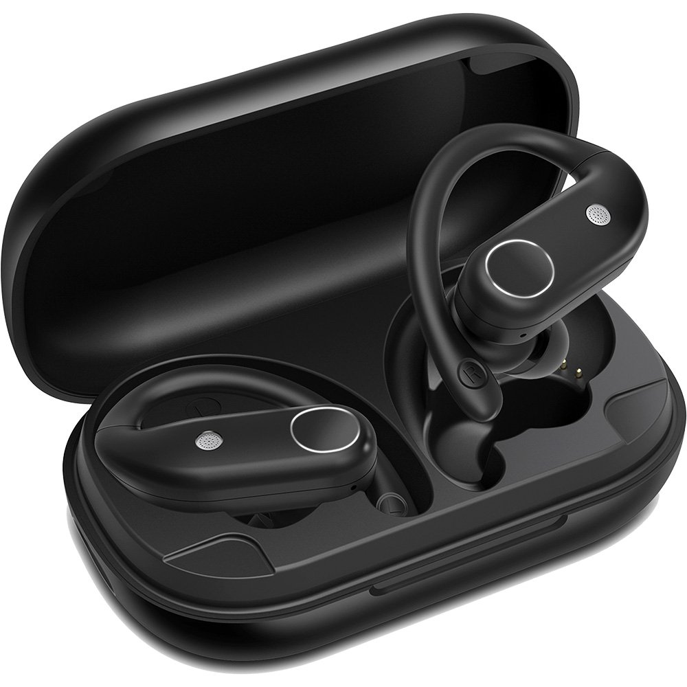 Fone de Ouvido Bluetooth Sport Resistente à Água Preto