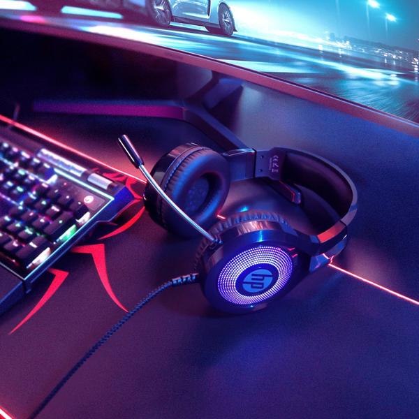 Headset Gamer P2 com USB blue light DHE-8010, 194Q8AA, HP - CX 1 UN