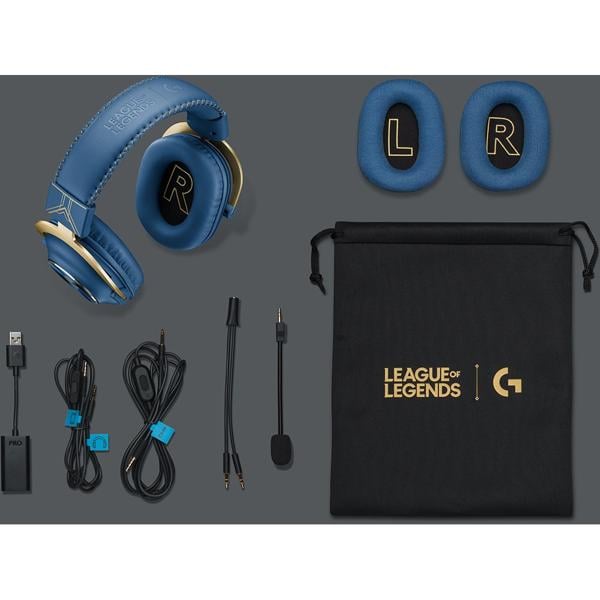 Headset Gamer Pro X, Edição Oficial League of Legends / LOL, 7.1, Dolby Surround, 981-001105, Logitech G - CX 1 UN