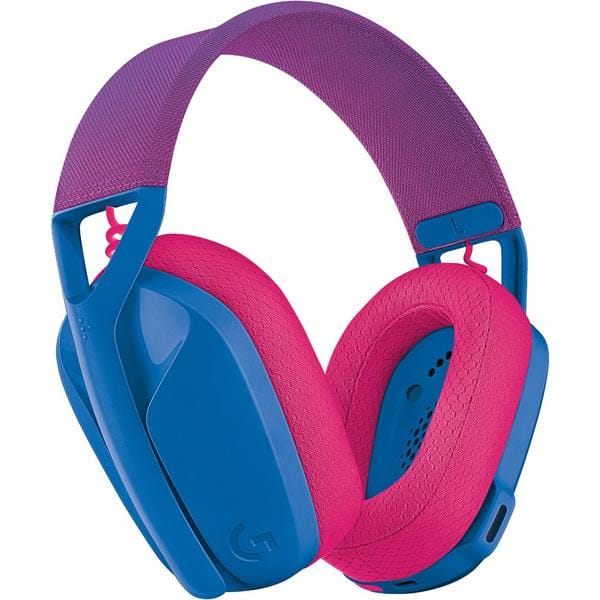 Headset Gamer Sem Fio Logitech G435 LIGHTSPEED USB e Bluetooth, Leve, Bateria até 18h - Dolby Atmos, PC, PS4, PS5, Mobile - Azul CX 1 UN