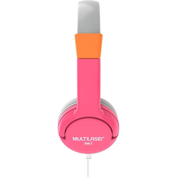 Headphone Kids Happy, com microfone, P3, Rosa, PH378, Multi - 1 UN