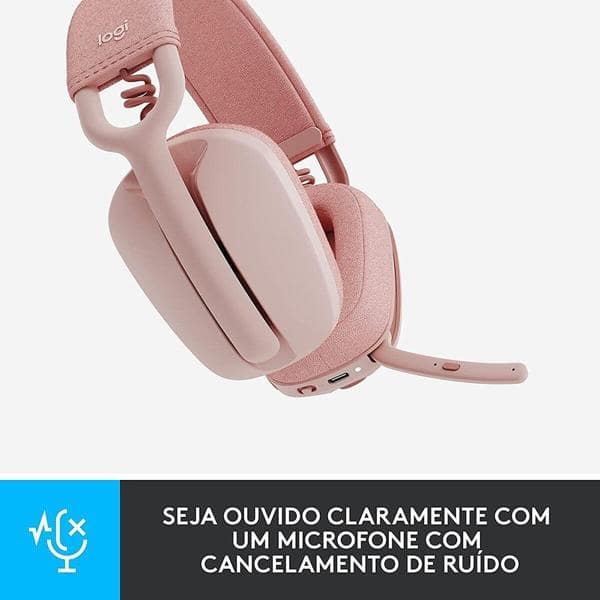 Headset sem fio, Bluetooth, Zone vibe 100, Rosa, 981-001223, Logitech - CX 1 UN