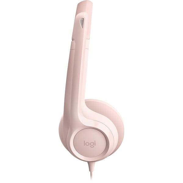 Headset com fio USB Logitech H390, Controle de áudio integrado e Microfone com Redução de Ruído, Conexão USB, Rosa, 981-001280, Logitech - CX 1 UN