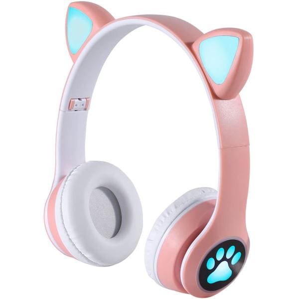 Headphone bluetooth Kids Cat girl, Rosa, KHP003, Bright - CX 1 UN