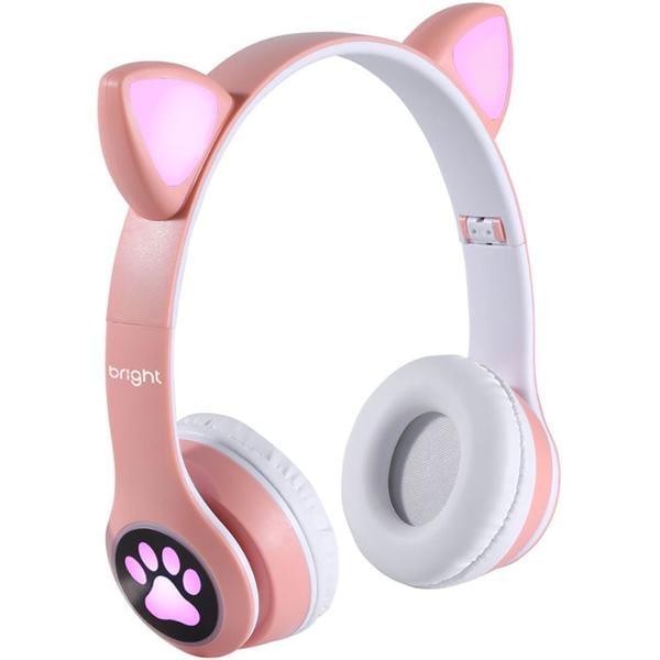 Headphone bluetooth Kids Cat girl, Rosa, KHP003, Bright - CX 1 UN