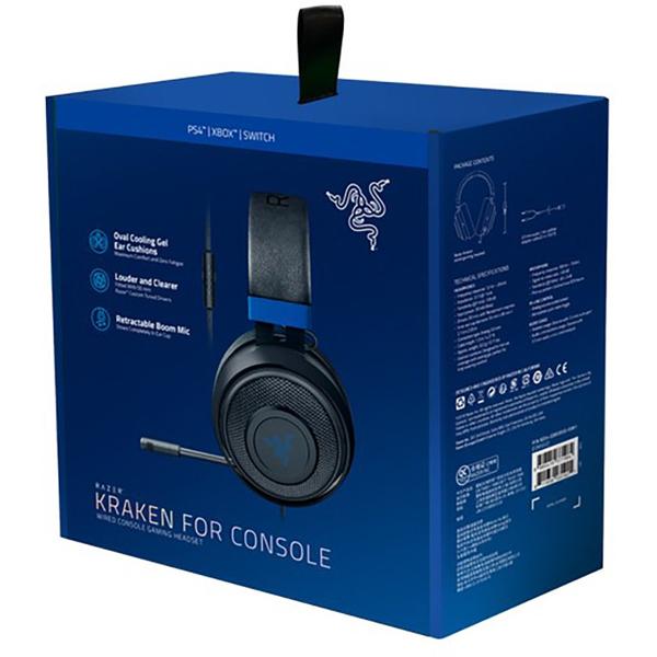 Headset Gamer Kraken para console, Conexão P3, Preto / Azul, RZ04028305, Razer - CX 1 UN