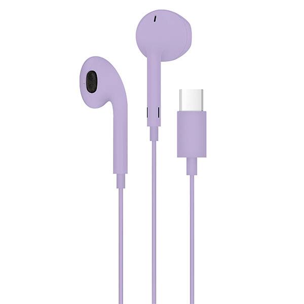 Fone de ouvido com microfone, conexão USB Tipo-C, Lilás, R80, Loop Way - CX 1 UN