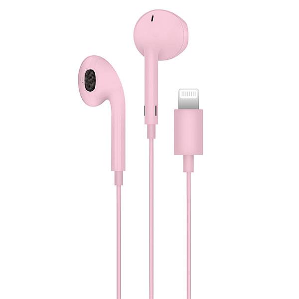 Fone de ouvido com microfone, conexão lightning, Rosa, R81, Loop Way - CX 1 UN