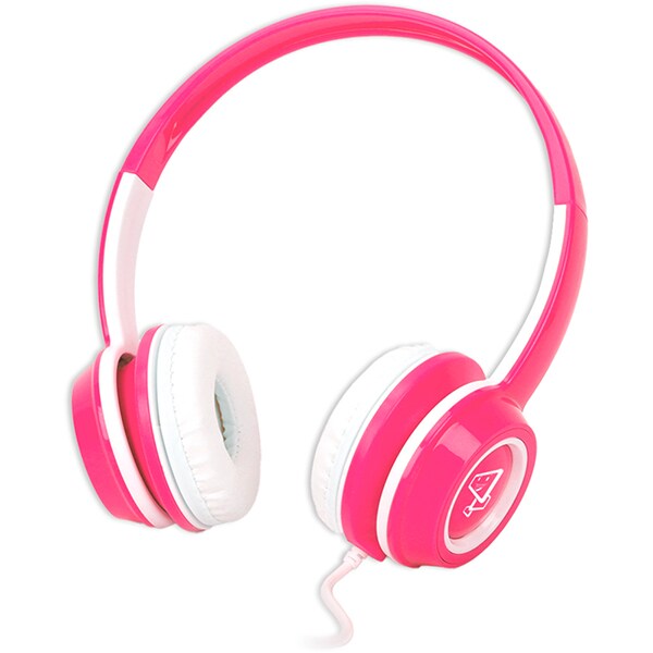 Headphone infantil, P3, Rosa e Branco, KD01PW, Elg - CX 1 UN