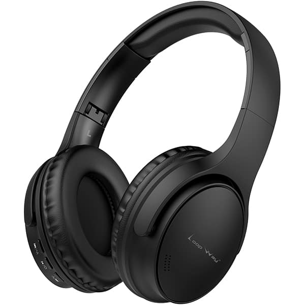 Headphone sem fio E6, Bluetooh 5.4, Entrada P2, Slot de cartão TF, AUX, Preto, E6, Loop Way - CX 1 UN