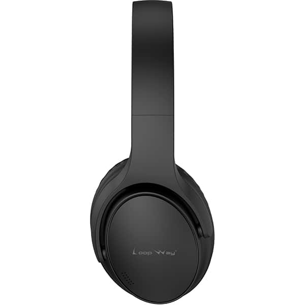 Headphone sem fio E6, Bluetooh 5.4, Entrada P2, Slot de cartão TF, AUX, Preto, E6, Loop Way - CX 1 UN
