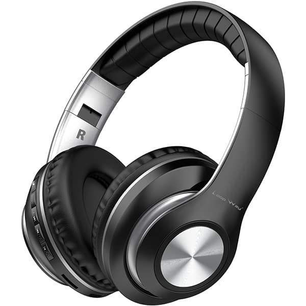 Headphone sem fio V33, Bluetooh 5.4, Entrada P2, Slot de cartão TF, AUX, Preto, Loop Way - CX 1 UN