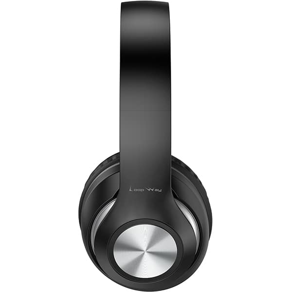 Headphone sem fio V33, Bluetooh 5.4, Entrada P2, Slot de cartão TF, AUX, Preto, Loop Way - CX 1 UN