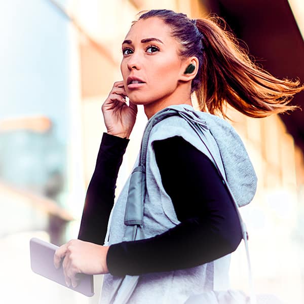 Fone de ouvido bluetooth TWS, Preto, A6S, Loop Way - CX 1 UN