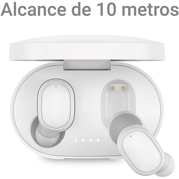Fone de ouvido bluetooth TWS, Branco, A6S, Loop Way - CX 1 UN