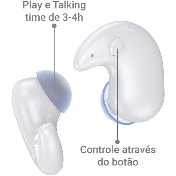 Fone de ouvido bluetooth TWS, Branco, Y36, Loop Way - CX 1 UN