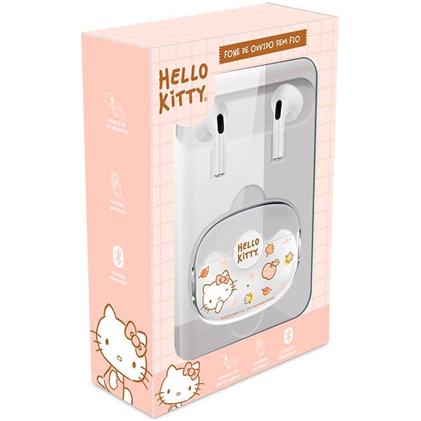 Fone de ouvido Bluetooth Hello Kitty, TWS, LY03, Loop Way - CX 1 UN