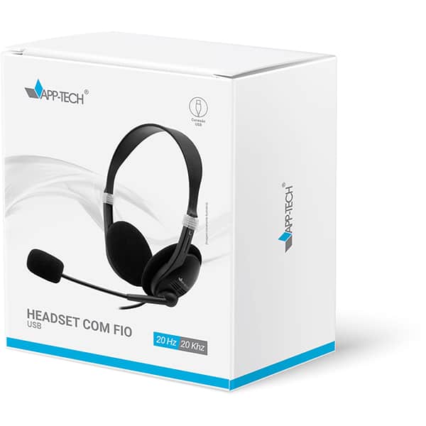 Headset com fio USB, YYS-440, App-Tech - CX 1 UN