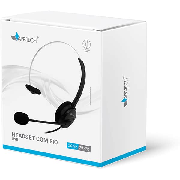 Headset mono com fio USB, YYS-918 App-Tech CX 1 UN