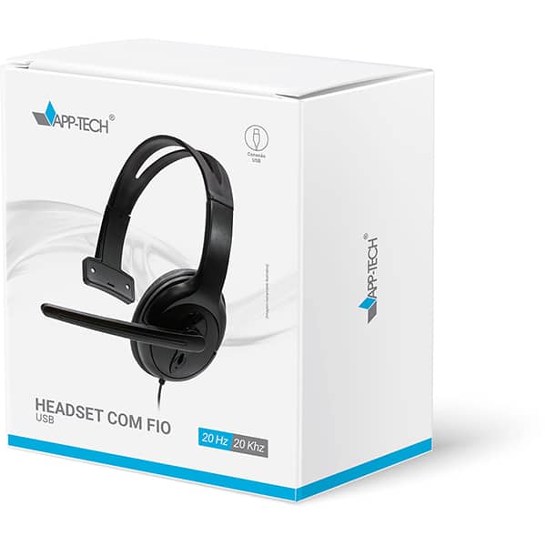 Headset mono com fio USB, YYS-933, App-Tech - CX 1 UN