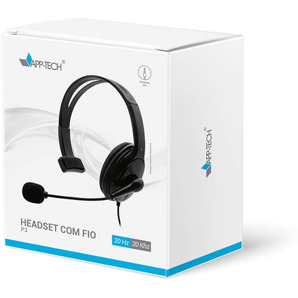 Headset Mono com fio P3, YYS-430, App-Tech - CX 1 UN