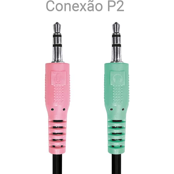 Headset Gamer com fio P2, Preto e Vermelho, YYS-RP01, Loop Way - CX 1 UN