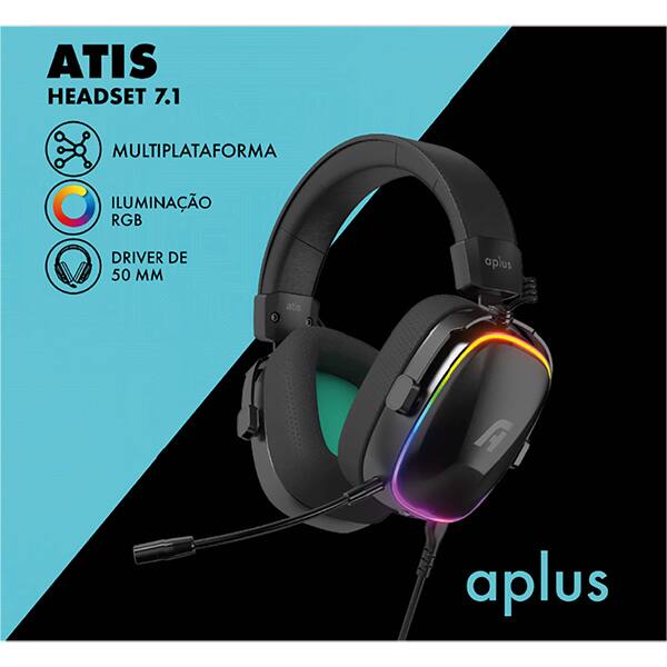 Headset Gamer P2, Atis, Preto, AH200, Aplus - CX 1 UN