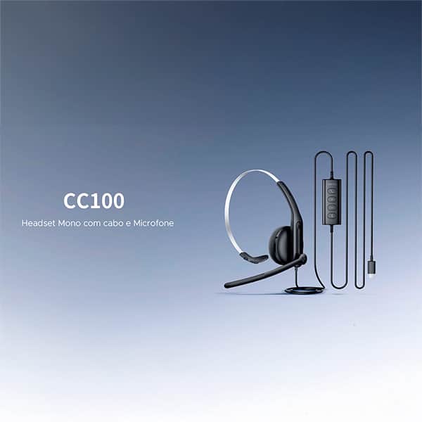 Headset USB profissional, Mono, Preto, CC100, Edifier - CX 1 UN