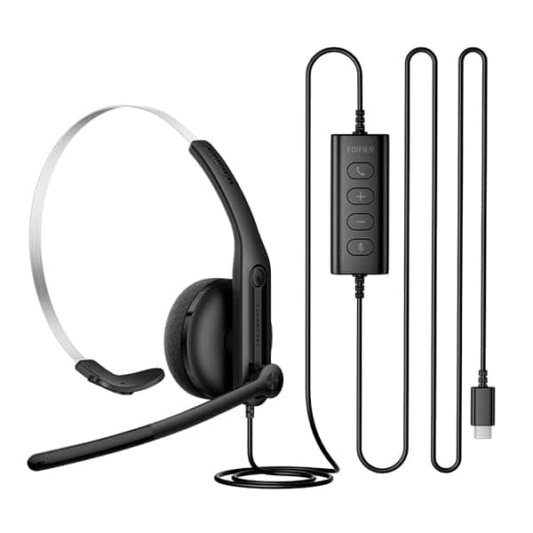 Headset USB profissional, Mono, Preto, CC100, Edifier - CX 1 UN
