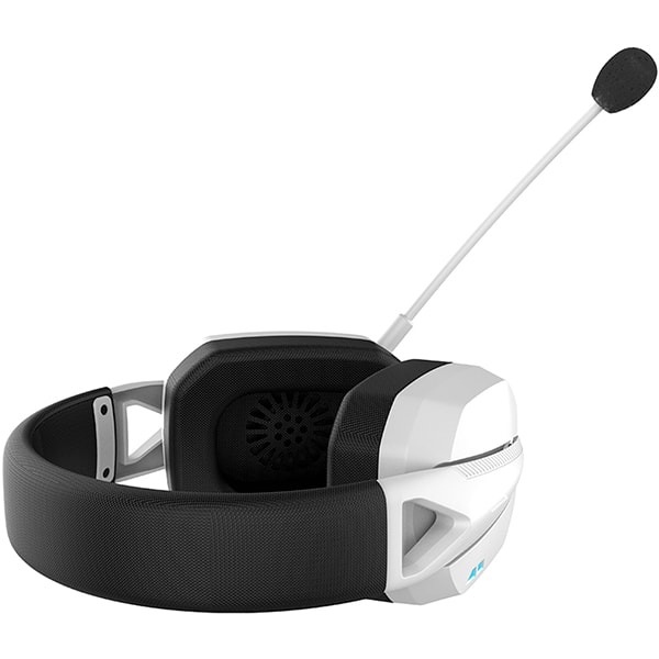 Headset Gamer sem fio, Conexão Bluetooh e P3, Preto e Branco, PH703, Warrior - CX 1 UN