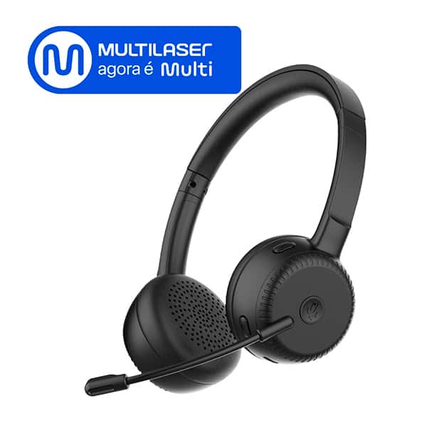 Headset Bluetooth HBT1500, Bateria Recarregável, Haste e Microfone Ajustáveis, Bluetooth 5.4, Microfone com cancelamento de Ruídos, PH503, Multi - CX 1 UN